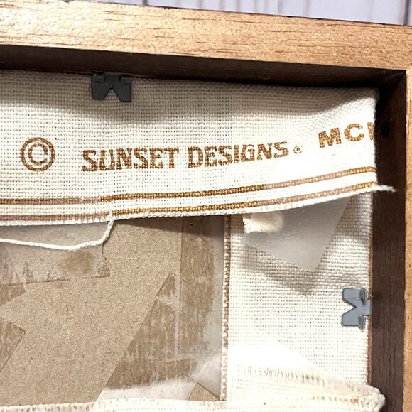 Vintage 1980s Sunset Designs Framed Embroidery Teddy Bears Boy/Girl Nursery Set - Picture 8 of 11